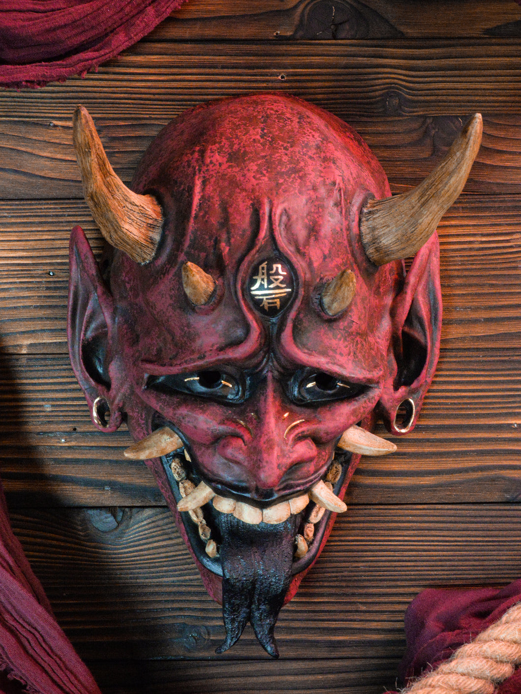 Máscara Hannya Rojo Tradicional