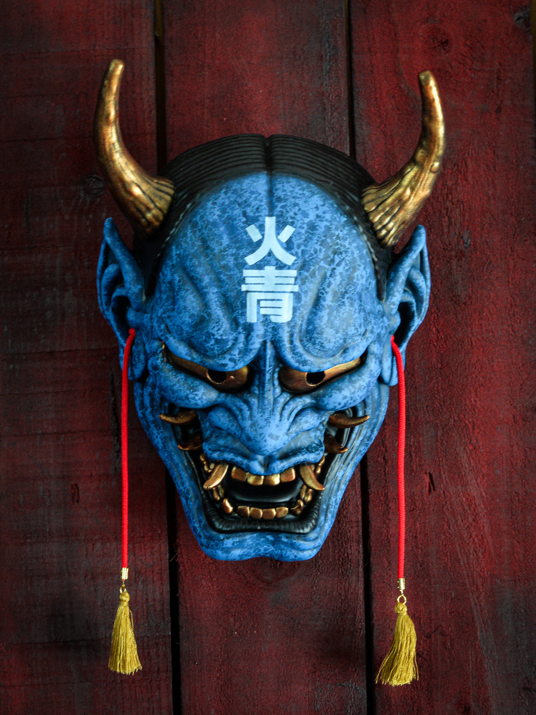 Máscara Hannya Tradicional Azul